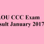 BAOU CCC Exam Result January 2017