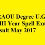 BRAOU Degree U.G. 2nd/3rd Year Spell Exam Result May 2017