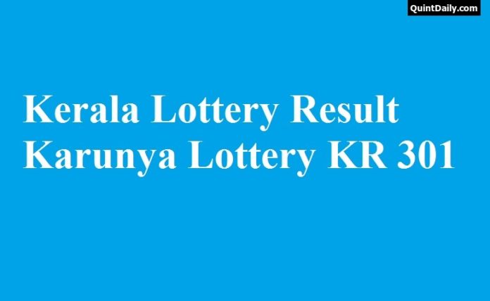 Kerala Lottery Result Karunya Lottery KR 301