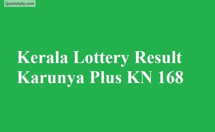 Kerala Lottery Result Karunya Plus KN 168