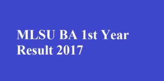 MLSU BA 1st Year Result 2017