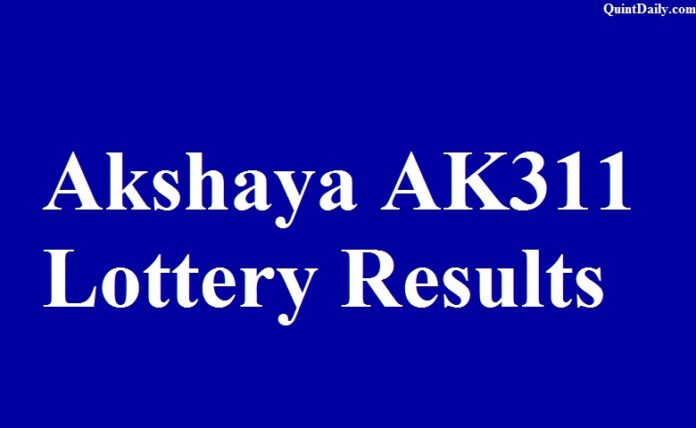 Akshaya AK311 Lottery Results