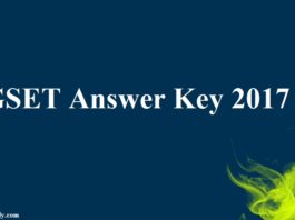 GSET Answer Key 2017