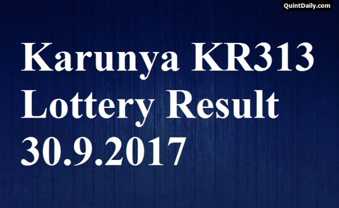 Karunya Lottery Result KR313 Live