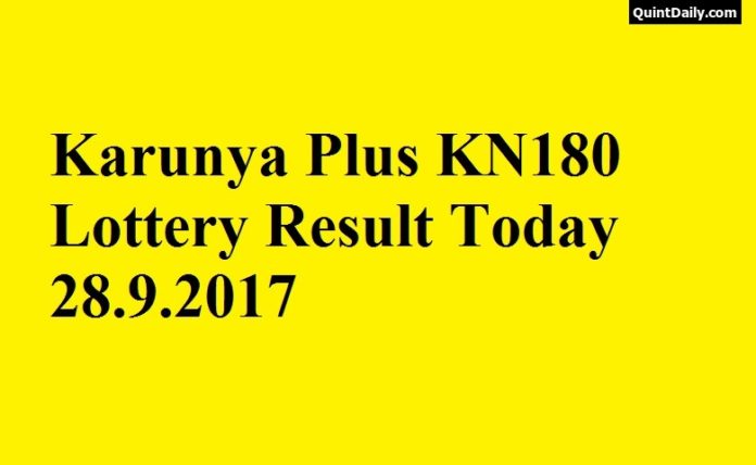 Karunya Plus KN180 Lottery Result