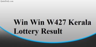 Win Win W427 Kerala Lottery Result