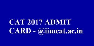 CAT 2017 Admit Card