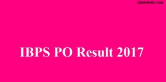 IBPS PO Result 2017