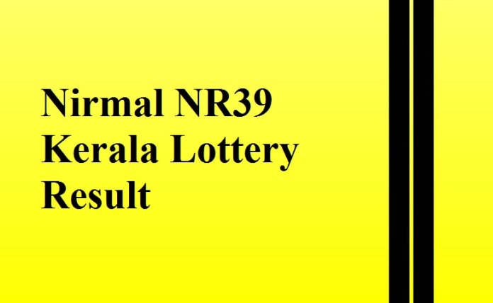 Nirmal NR39 Kerala Lottery Result