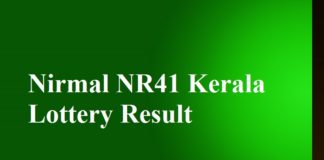Nirmal NR41 Kerala Lottery Result