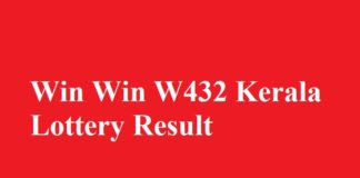 Win Win W432 Kerala Lottery Result
