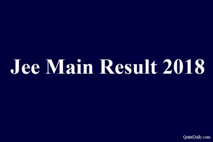 Jee Main Result 2018