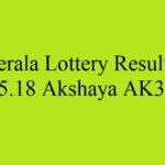 Kerala Lottery Result 23.5.2018 Akshaya AK346