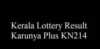 Kerala Lottery Result 24.5.2018 Karunya Plus KN214