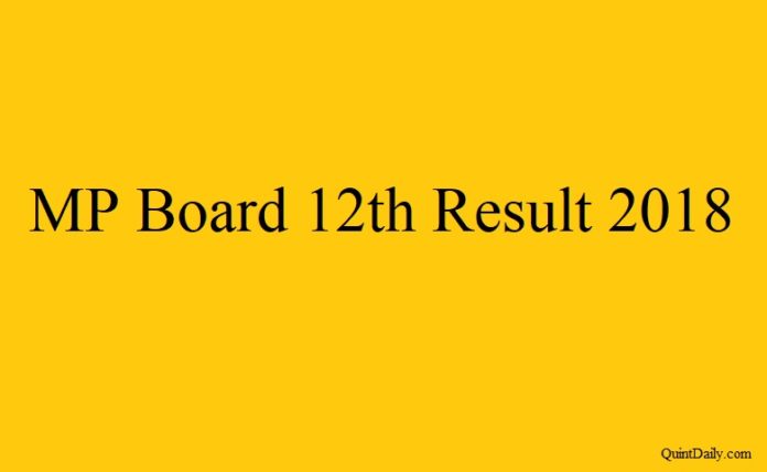 MP Board 12th Result 2018