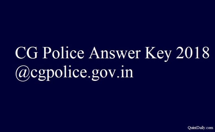 CG Police Answer Key 2018